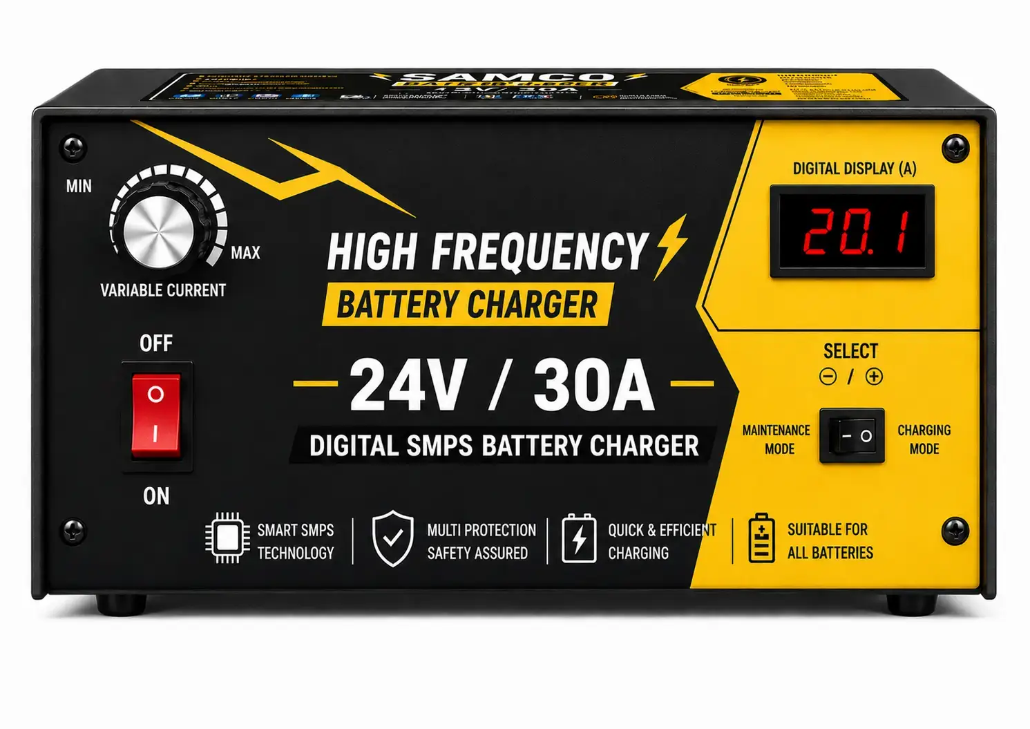 SAMCO 24V 30A digital battery charger