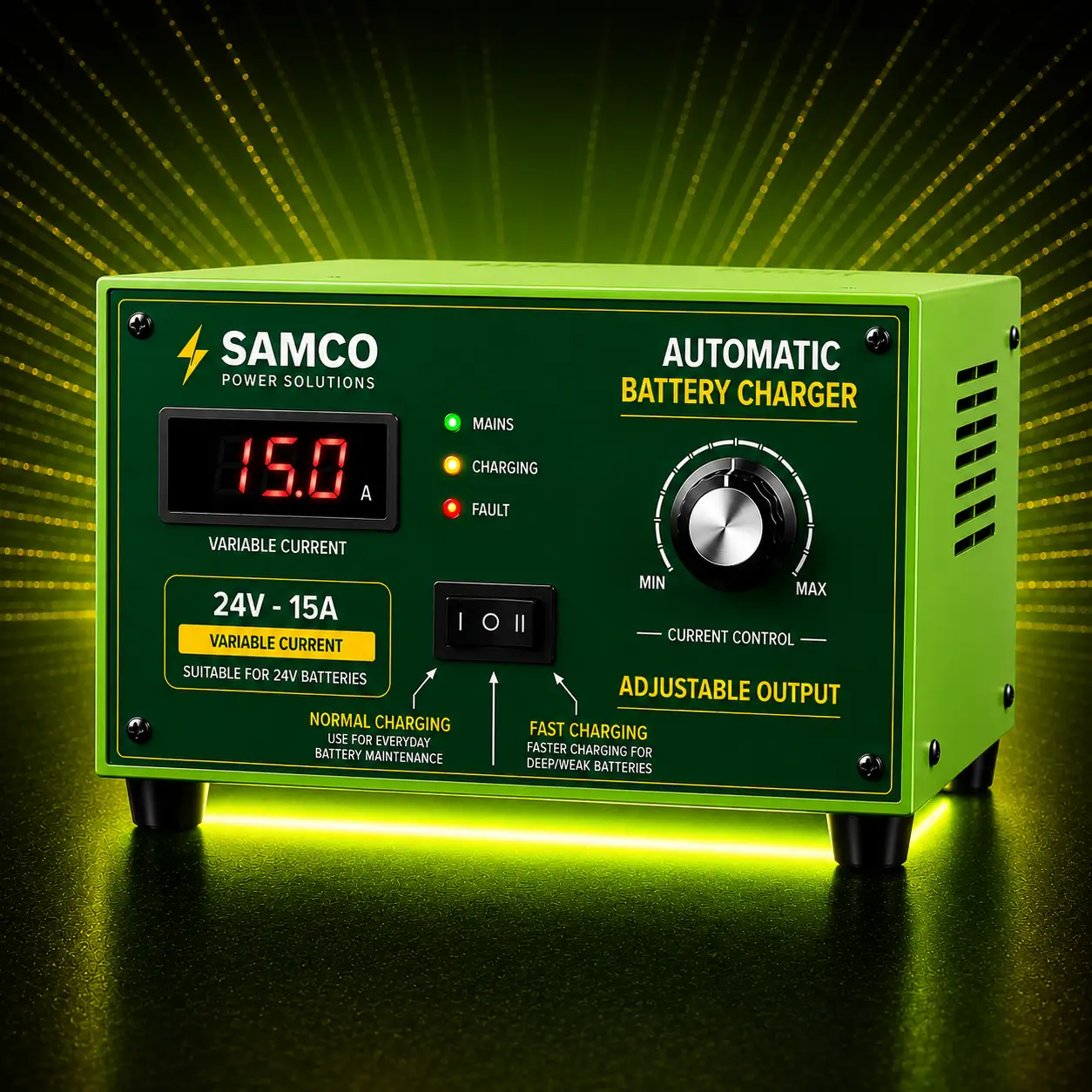 SAMCO 24V 15A digital battery charger