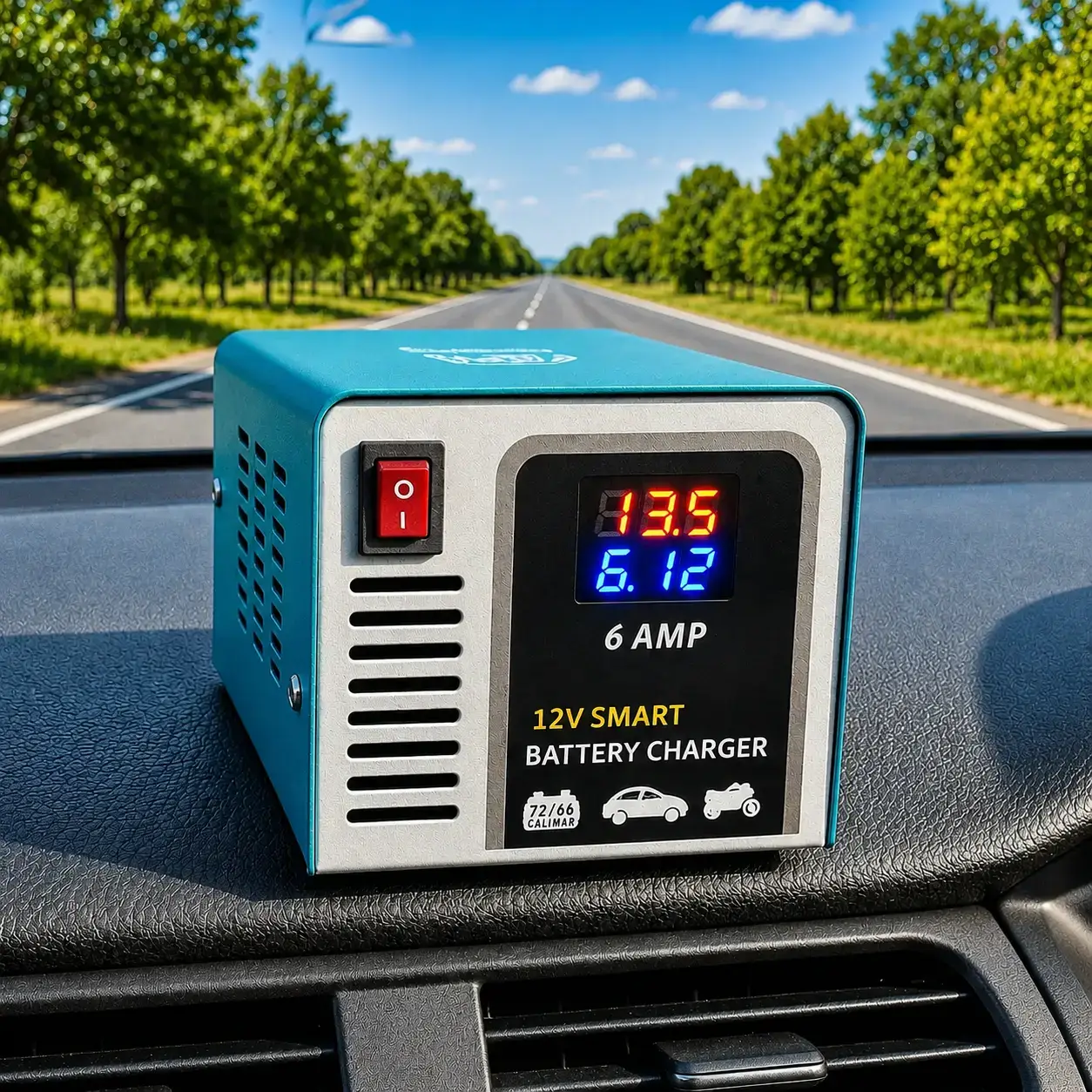 SAMCO 12V 6A smart car battery charger with auto cut-off