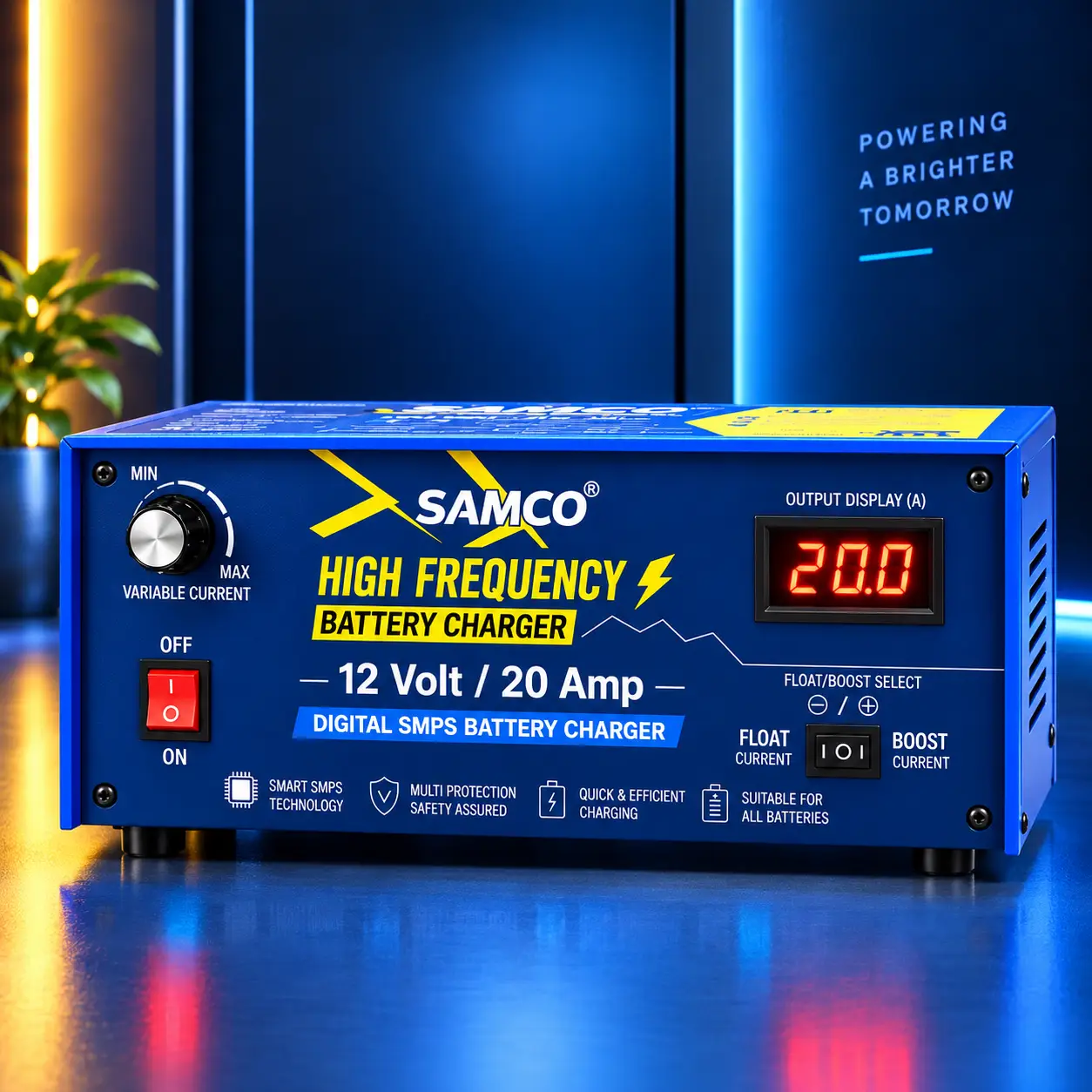 Samco Battery 12 വോൾട്ട് 20 ആമ്പിയർ ഇൻവെർട്ടർ ബാറ്ററി ചാർജർ